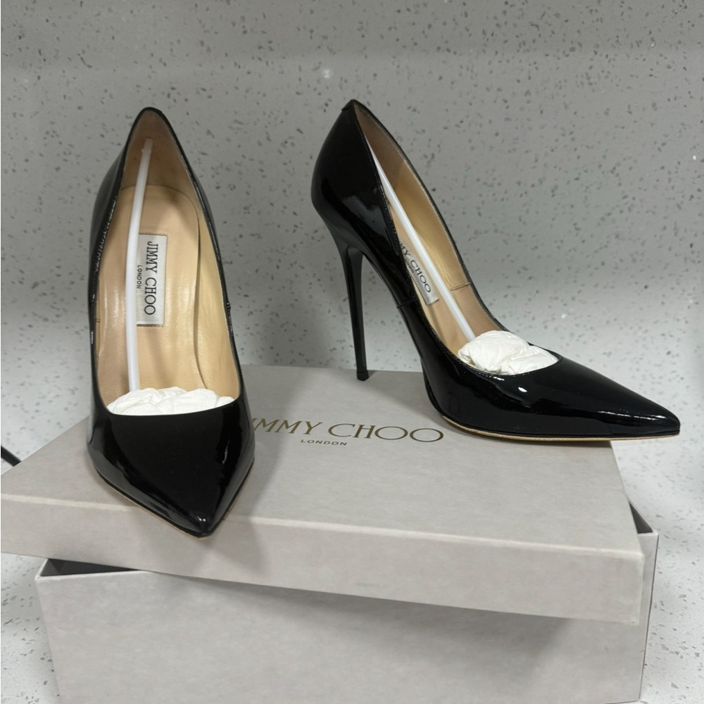 Black patent leather jimmy choo size 38